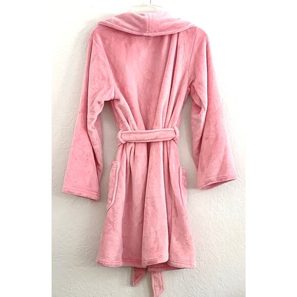 ROBE-VICTORIA'S SECRET SIGNATURE-Pink-Soft-Fluffy-Removable Waist Tie-Size SM - Picture 2 of 10